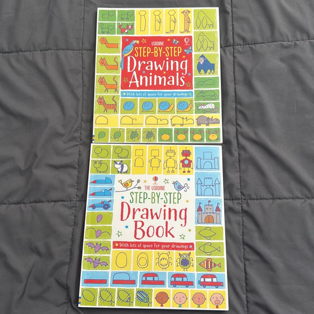Brand New The Usborne step by step drawing books animals easy to follow steps
